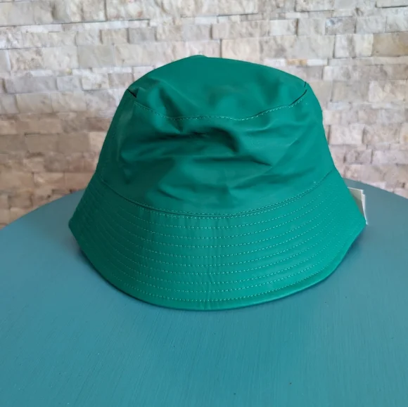 Zara Green Water Repellent Bucket Hat Rain Hat Indie Sleaze Acubi Gorpcore Small - Picture 8 of 8